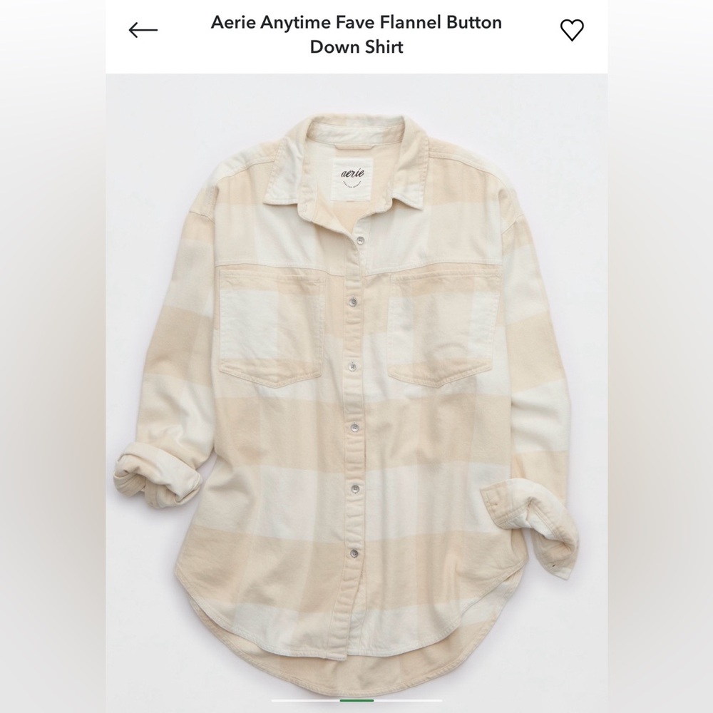 NWT Aerie Anytime Fave Flannel Button Down Shirt
